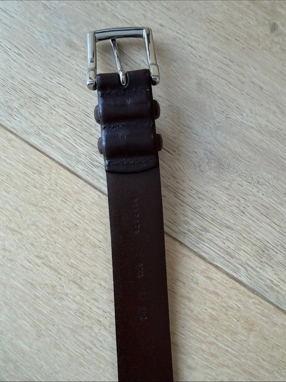 Polo Ralph Lauren Men’s Brown Leather Belt with Metal Buckle